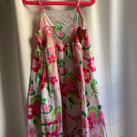 Gymboree girls dress in cotton pink and green floral motif. Size 6 - Picture 2 of 2